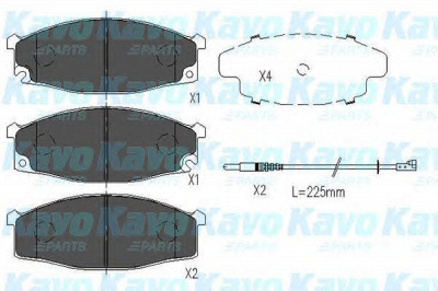 KAVO PARTS kbp6551 -  Комплект тормозных колодок, дисковый тормоз